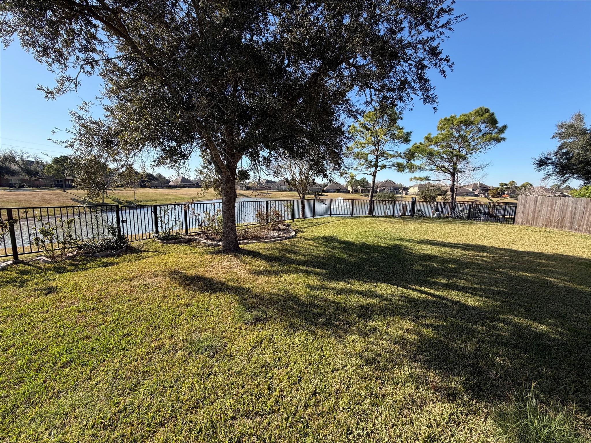 Lake view from backyard