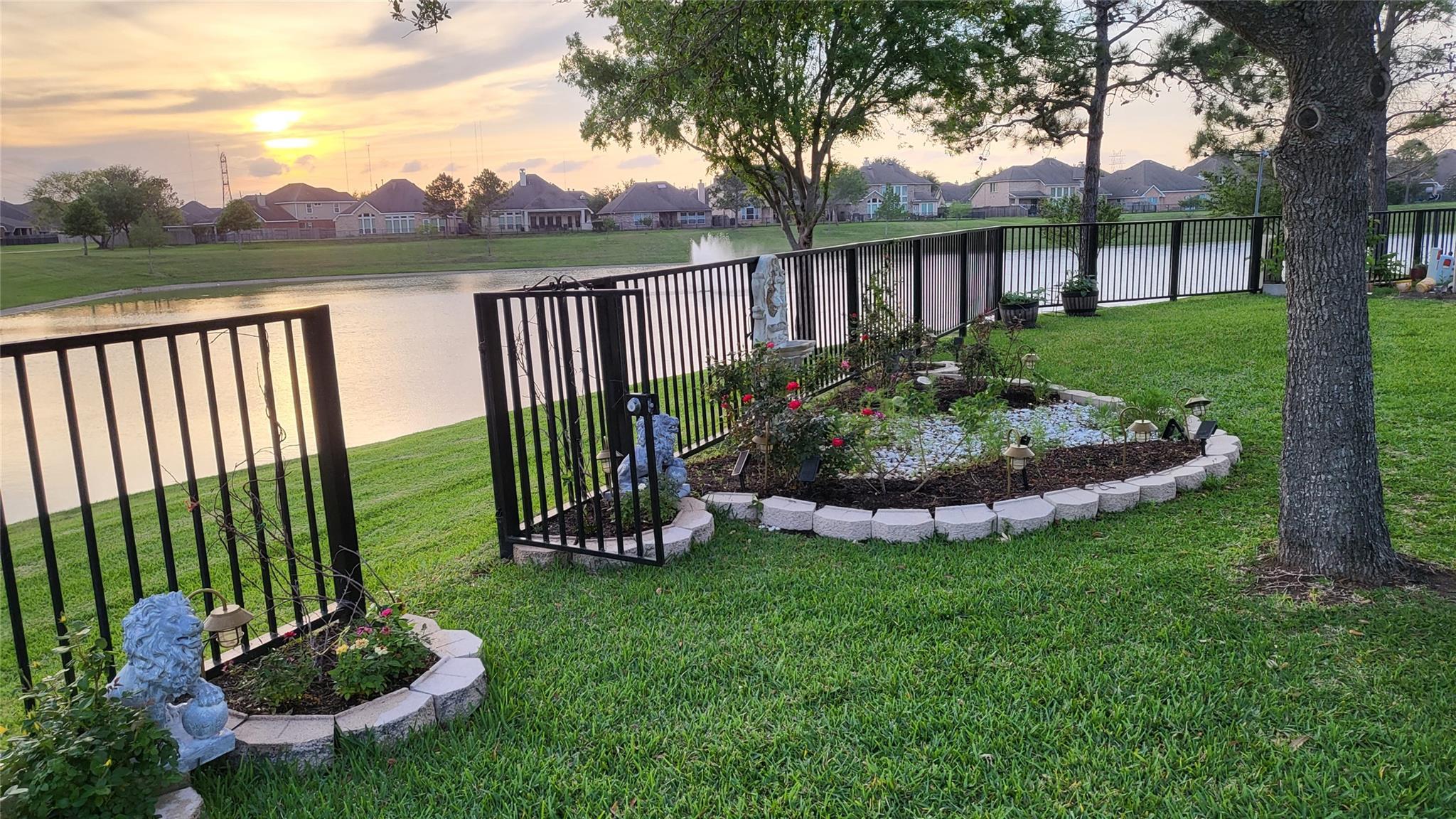Backyard with outdoor furniture